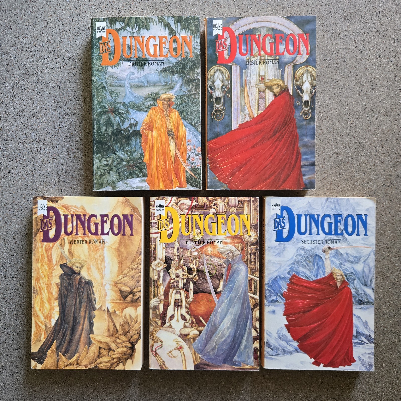 Lot (5) DUNGEON Philip Jose Farmer Vintage German Paperbacks 1980s 90s