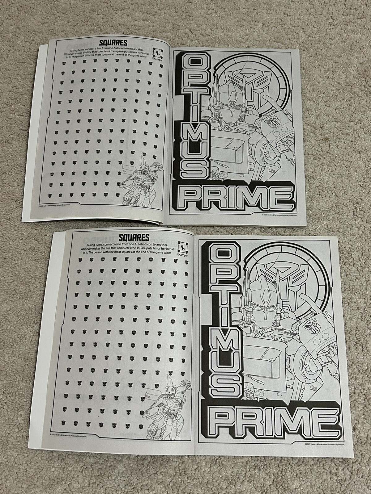 Transformers Rise Of The Beasts Jumbo Coloring&Activity Book 2 Pcs(Made In USA)