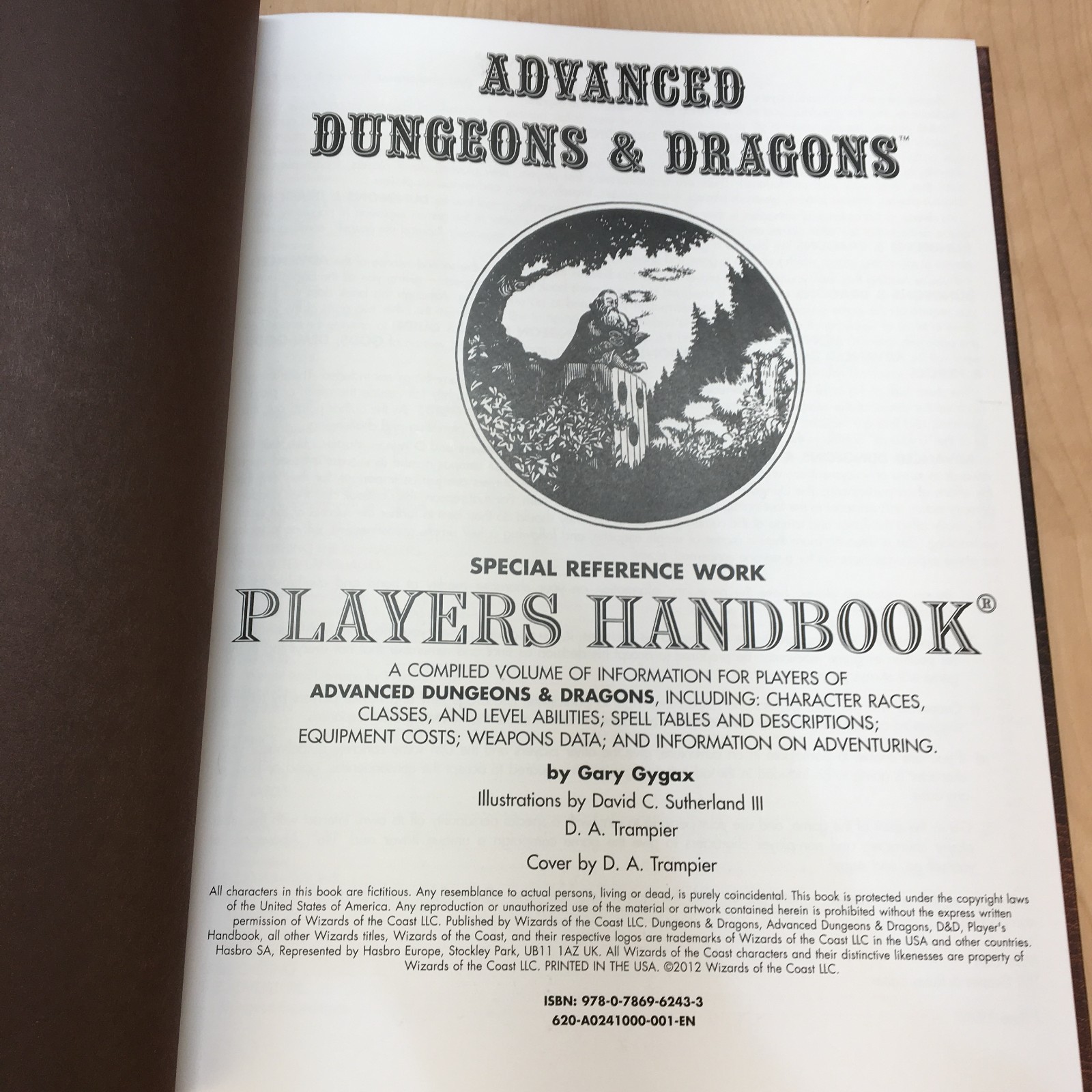 Advanced Dungeons and Dragons Players Handbook Gary Gygax 1st Edition Hardcover