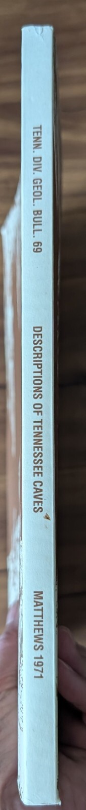 Descriptions of Tennessee Caves, Matthews, 2000, w/Map, NEW Paperback Caving