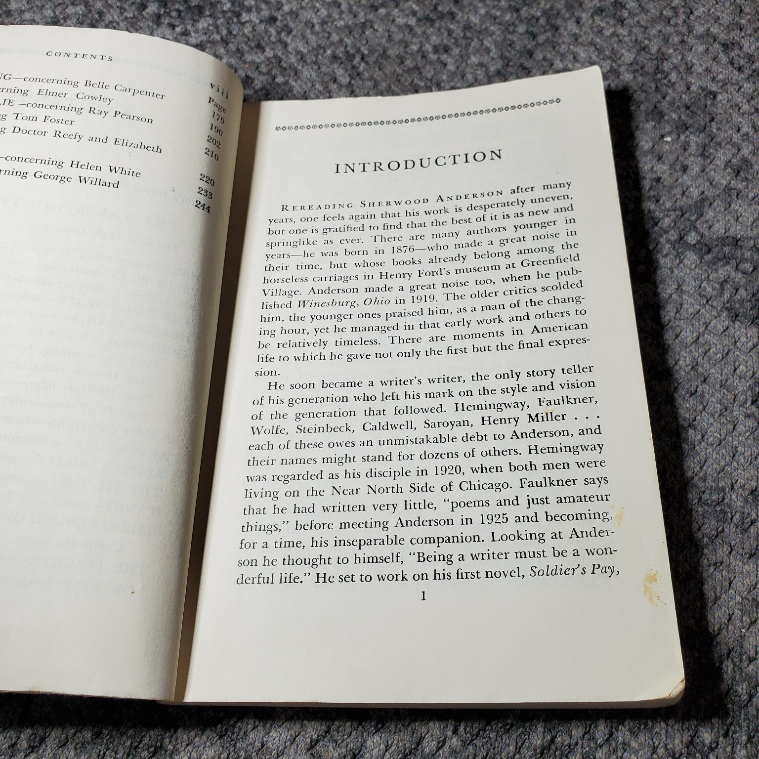Winesburg, Ohio Sherwood Anderson 1962 Compass Books Edition Viking Press