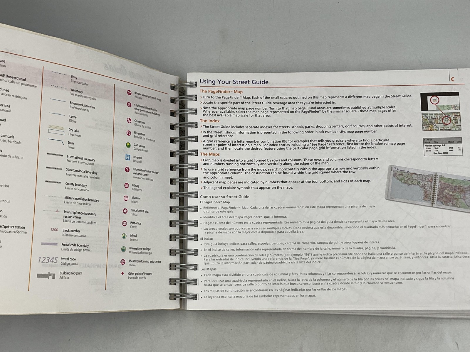 Los Angeles & Orange Counties Rand McNally 2013 Ring/Wire Bound Streetguide