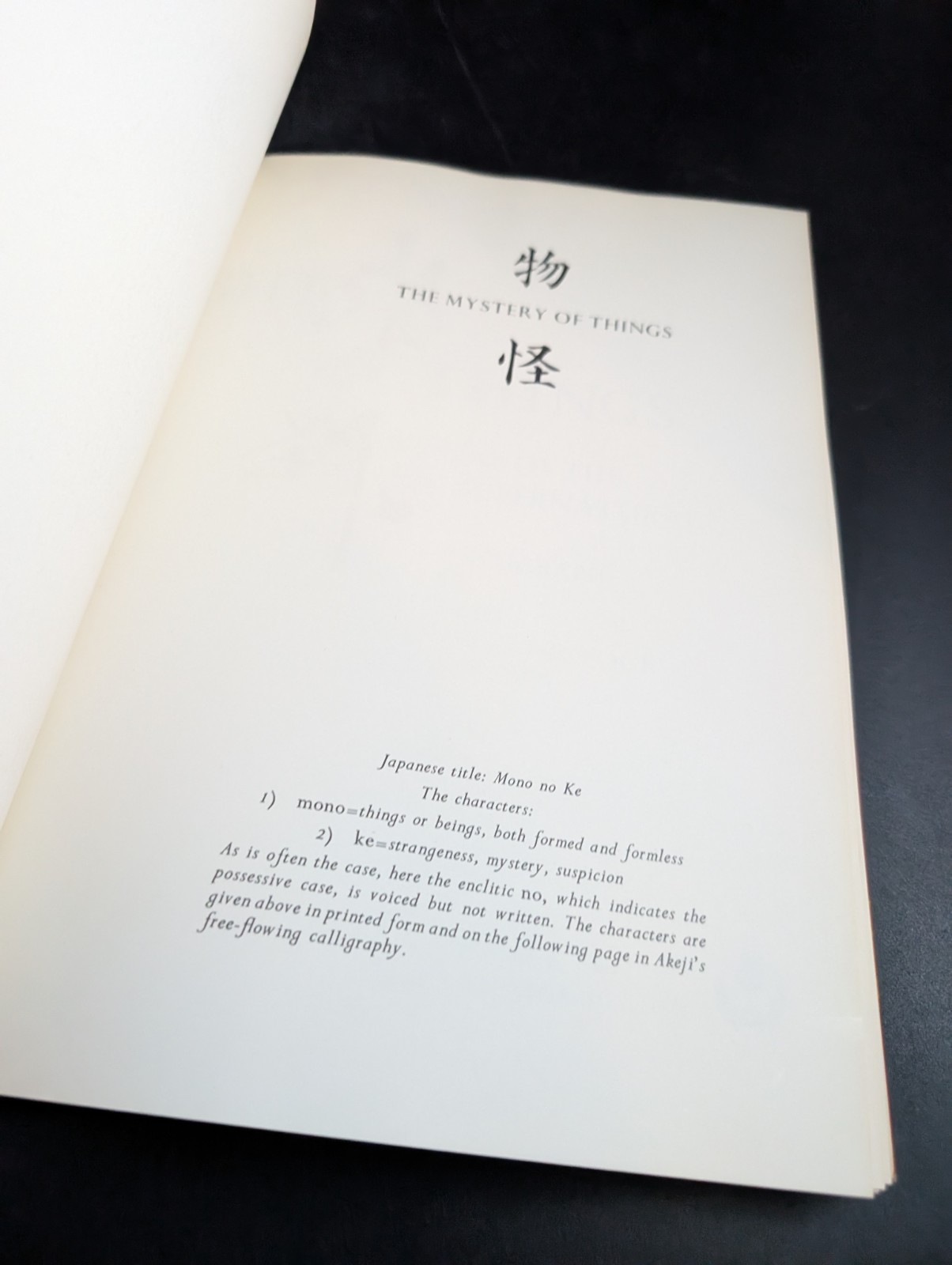 The Mystery of Things Japanese Supernatural Book Patrick Le Nestor 1972 LS