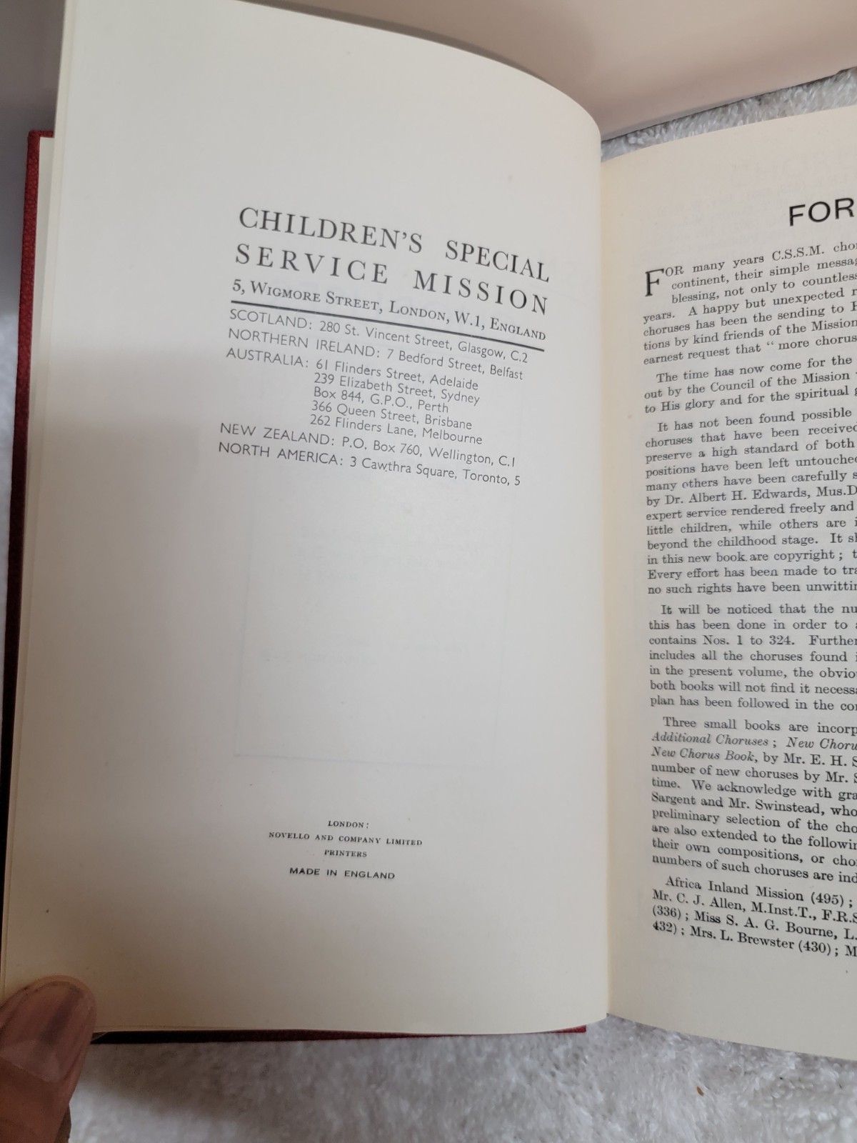 2 BOOK LOT! Choruses by Children’s Special Service Mission Hardcover 1 & 2