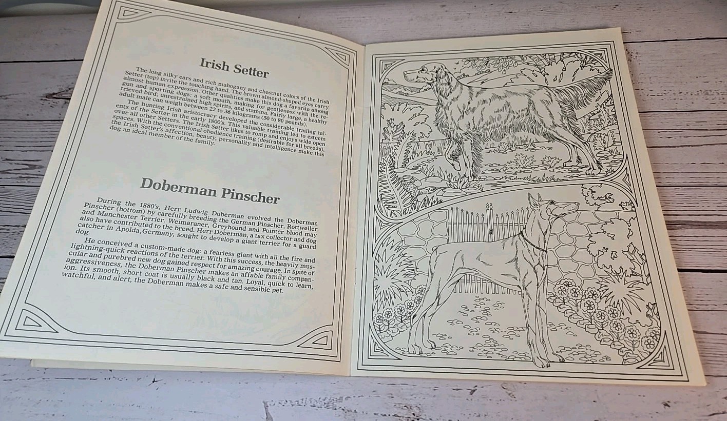 Rita WarnerDogs & Puppies Coloring Album Book Vintage Copyright 1977