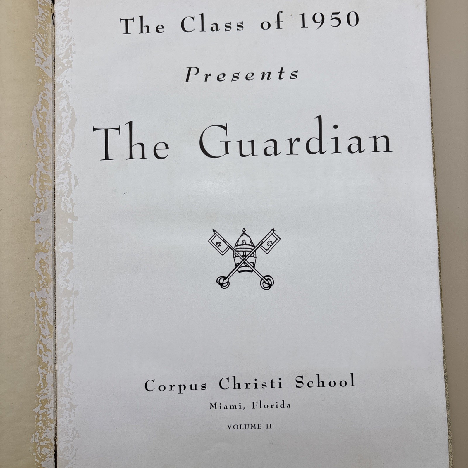 The Guardian 1950 Corpus Christi School Volume 2 Hardcover Yearbook Vintage
