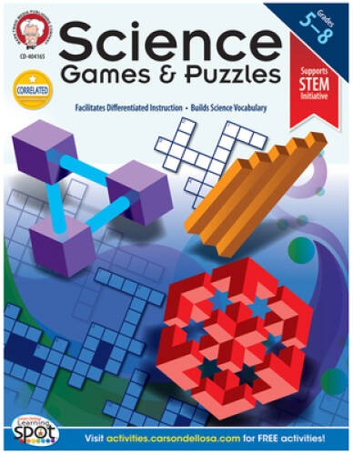 Science Games and Puzzles, Grades 5 – 8 – Paperback By Cameron, Schyrlet – GOOD