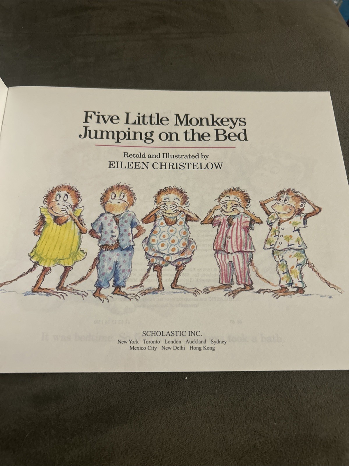 Five Little Monkeys Jumping on the Bed by Eileen Christelow Paperback Book