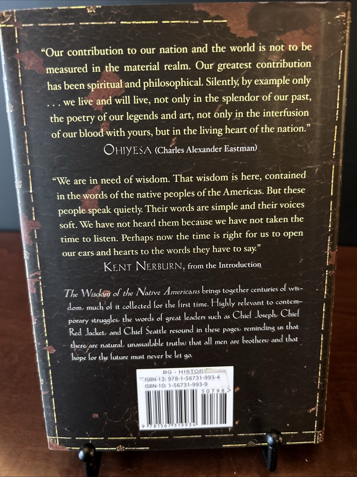 The Wisdom of The Native Americans:Kent Nerburn 1999 HCDJ, Beautiful Book