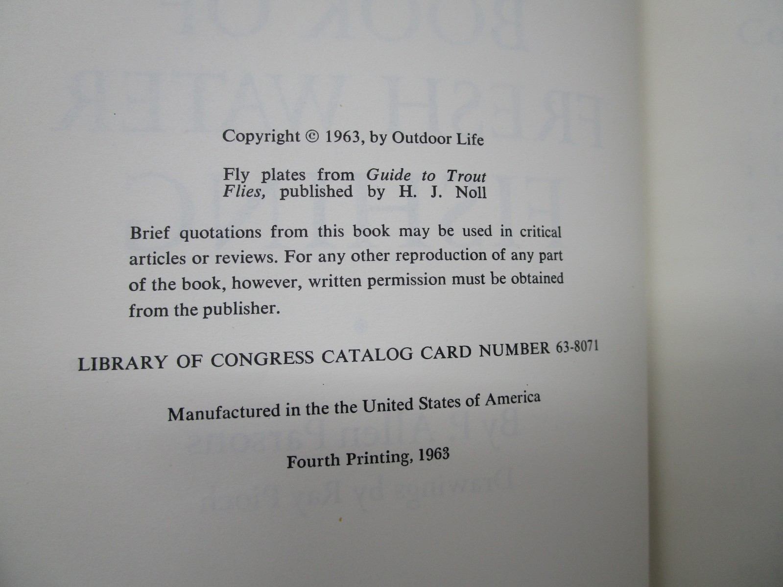Outdoor Life Complete Book of Fresh Water Fishing by P. Allen Parsons 1963