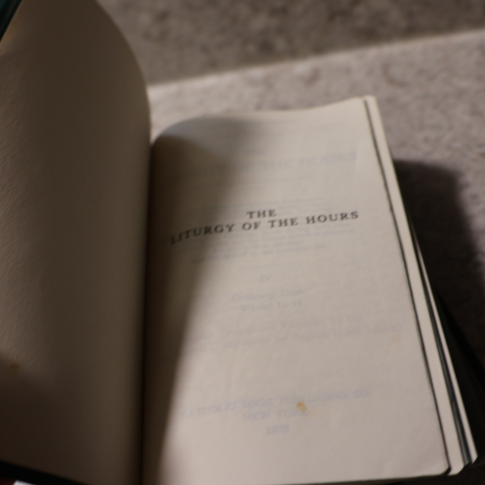 The Liturgy of the Hours Vol 4 Divine Office Catholic Book Liturgical Press 1975