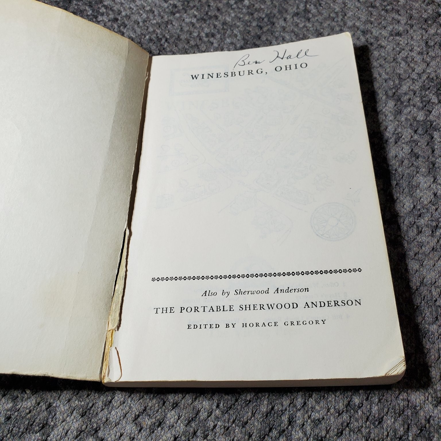 Winesburg, Ohio Sherwood Anderson 1962 Compass Books Edition Viking Press