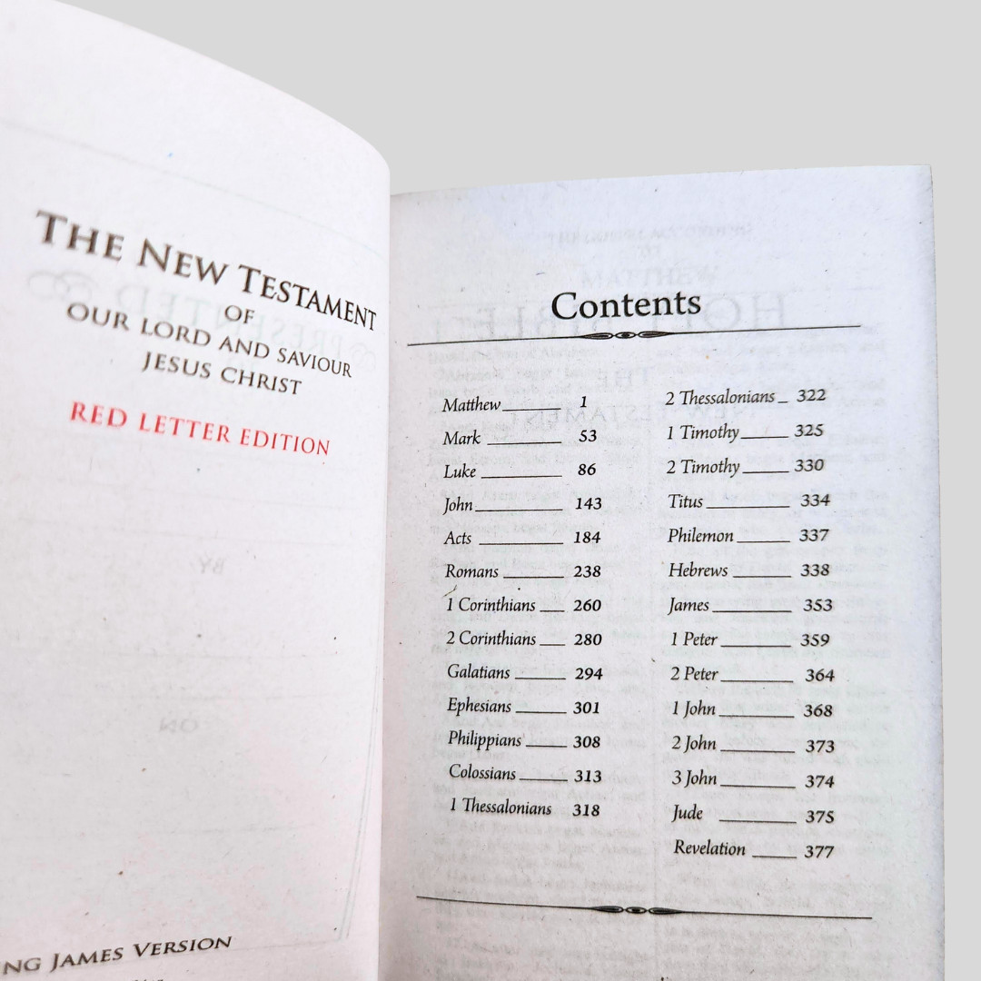 Holy Bible New Testament KJV Pocket Size White Bible 4 1/2 Inches Tall