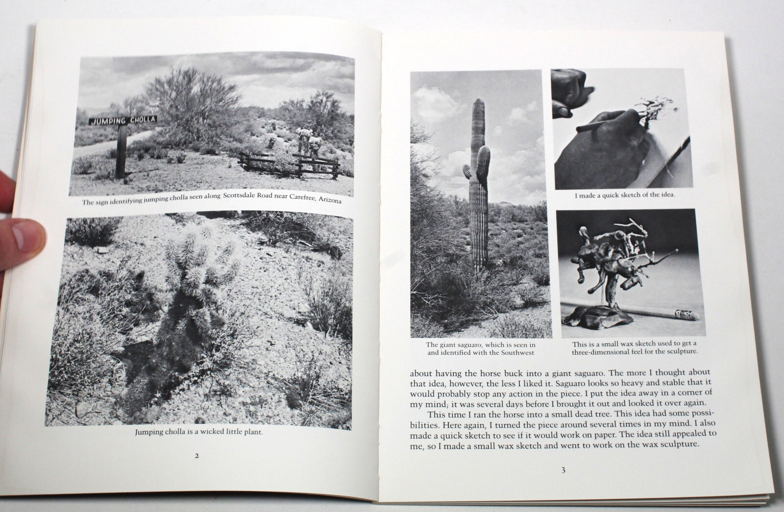 SIGNED + Illustrated Jumping Cholla Keith Christie 1981 1st Ed Bronze Sculpture