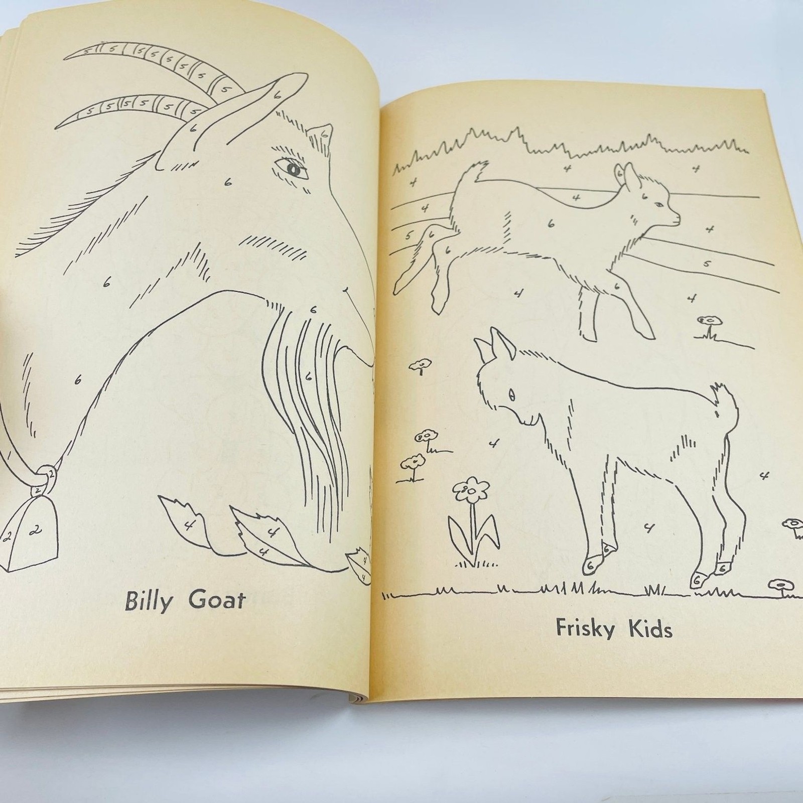 Farm Color-by-Number Whitman 1974 Vintage Children’s Activity Book
