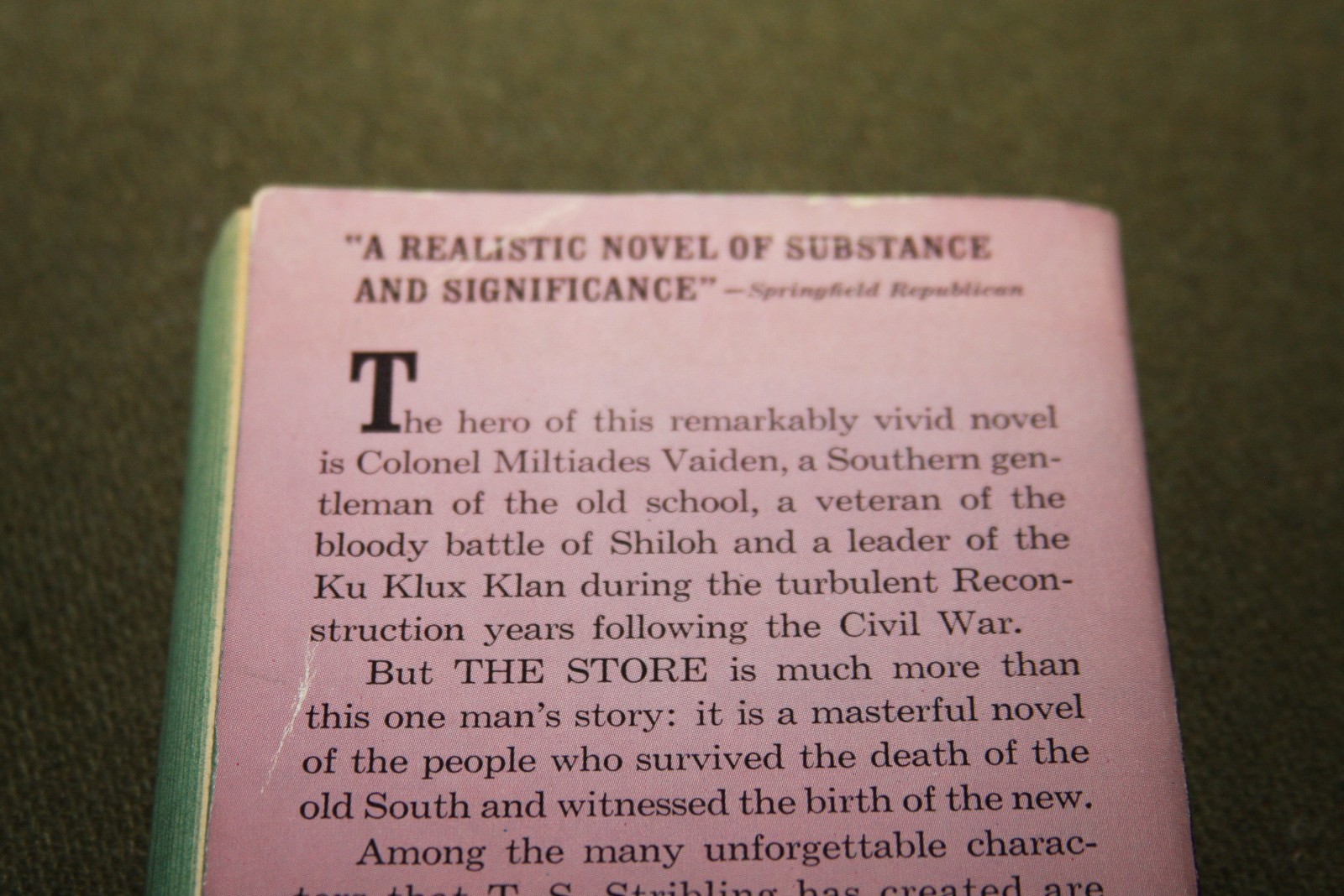 The Store by T. S. Stribling 1960’s PB Avon V-2046 1933 Pulitzer Prize Winner