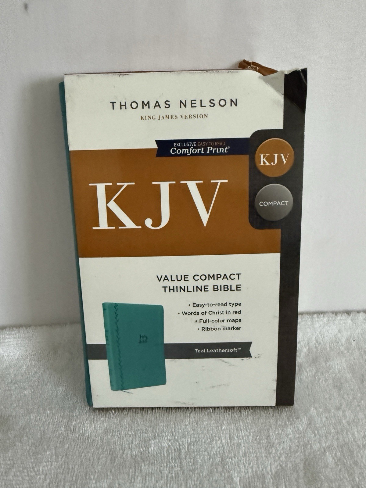 KJV Value Thinline Bible Compact Imitation Leather Red Letter Edition New