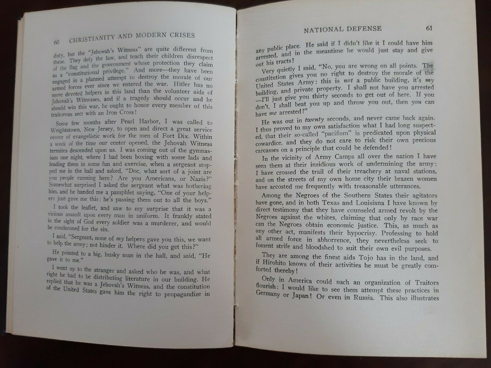 Christianity and Modern Crises by Harry Rimmer, D.D., LL.D. HC/DJ 1947