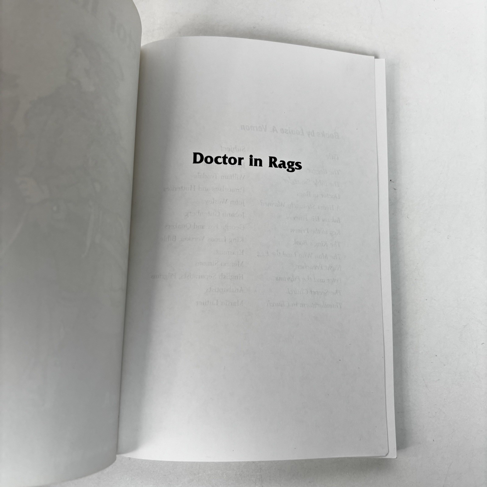 Doctor in Rags Louise A Vernon 1973 Herald Press TPB Historical Juvenile VG 1 H