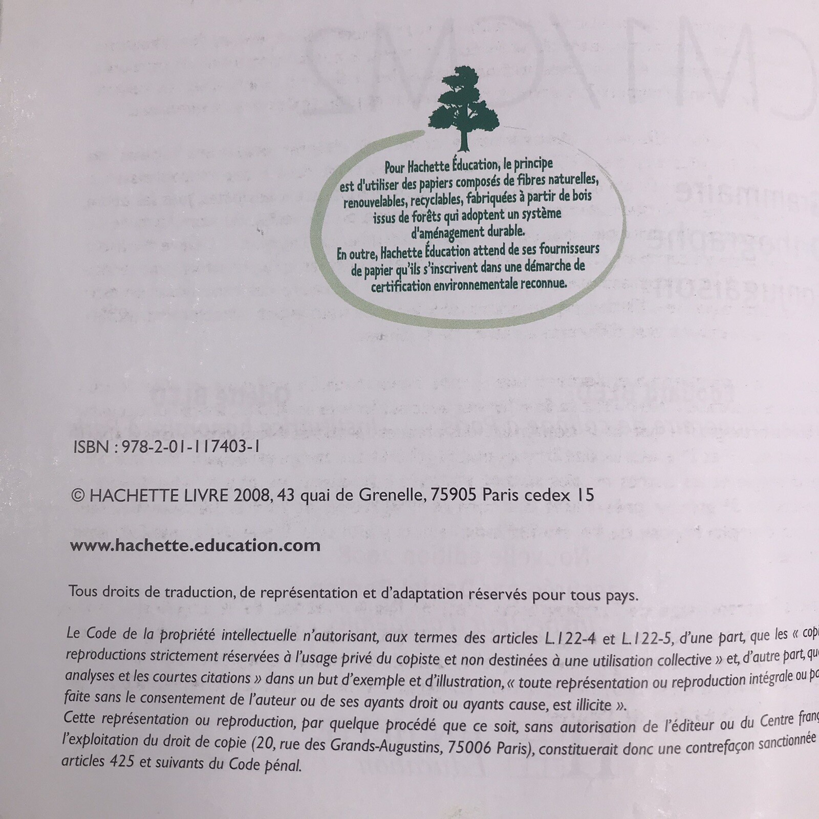 Hachette FRENCH Instruction Book BLED CM1 CM2 Educ 2008 Homeschool Immersion