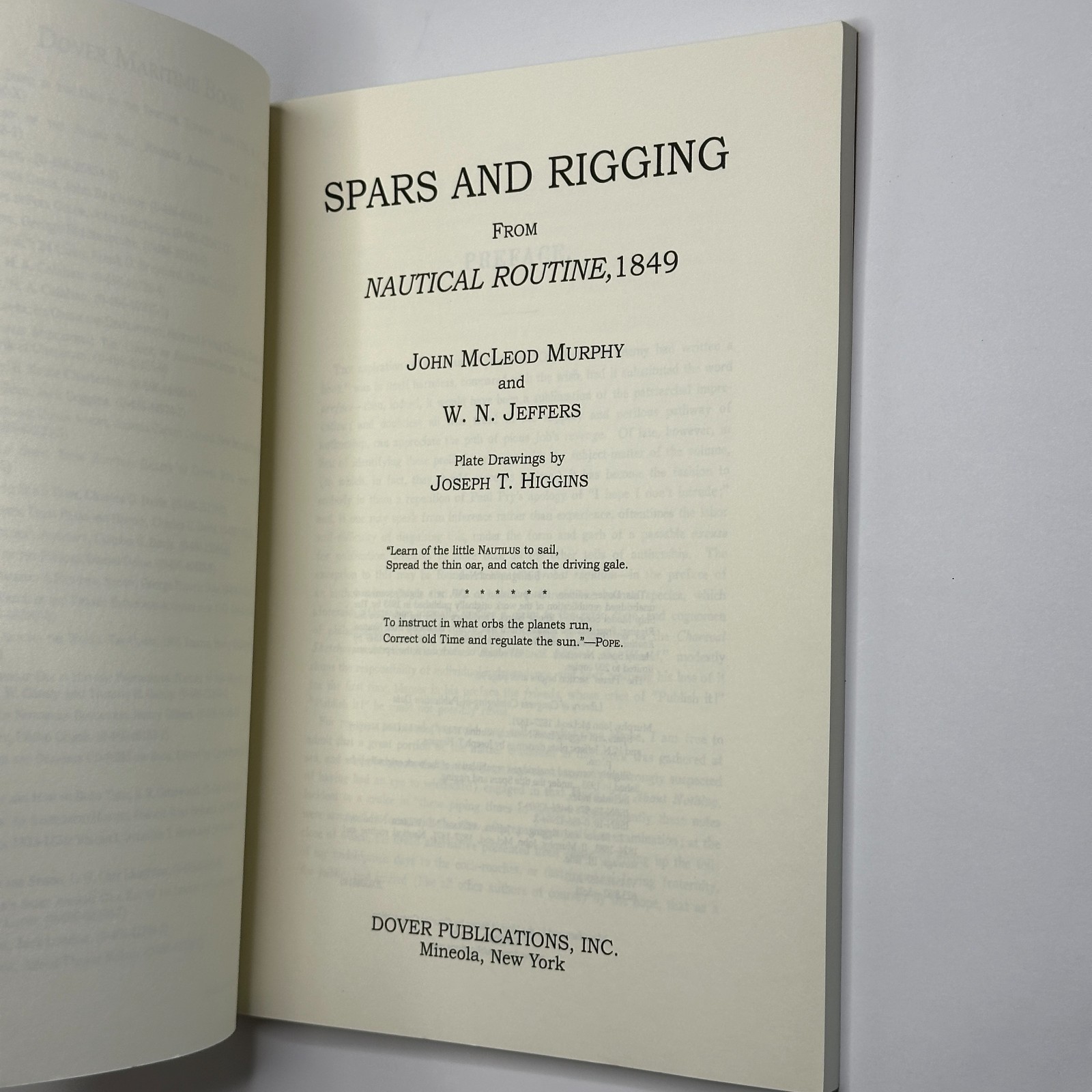 Maritime History “Spars and Rigging: From Nautical Routine, 1849” (2010)