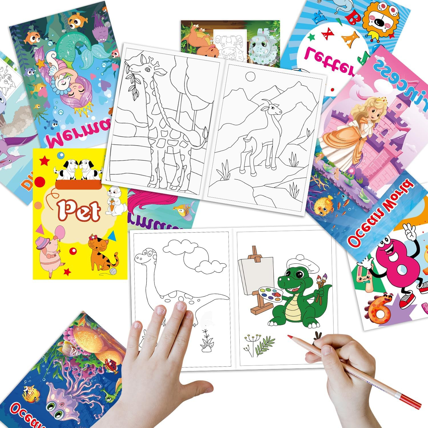 Kalysky 20Pack Coloring Books for Kids Ages 4-8 (5.1 X 7 Inch),Mini Coloring Boo