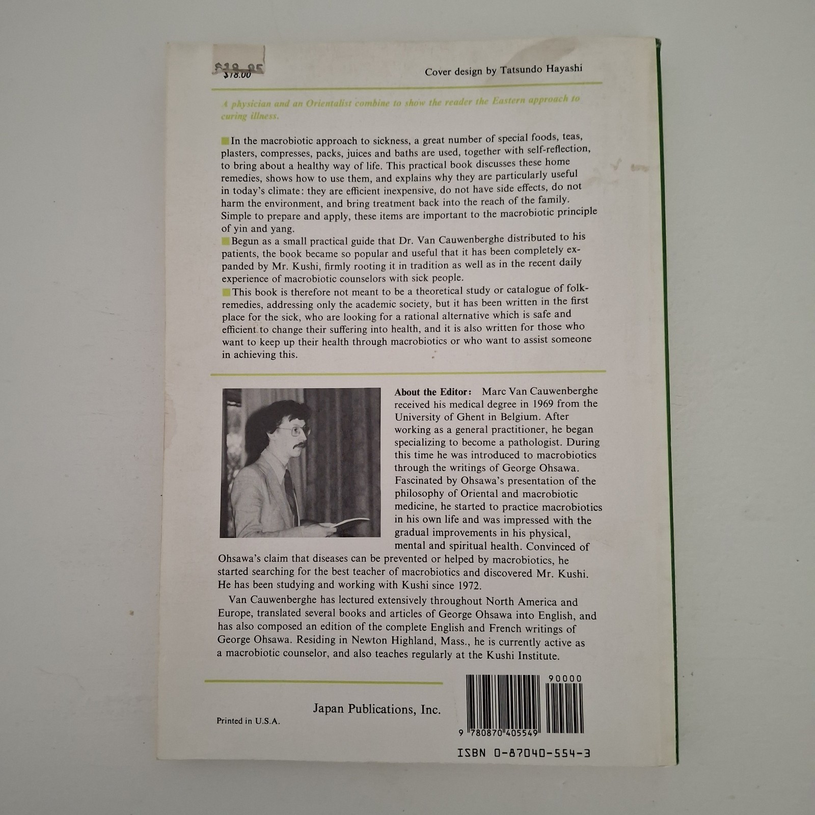 Macrobiotic Home Remedies Book Michio Kushi Holistic Healing Naturopathy Food
