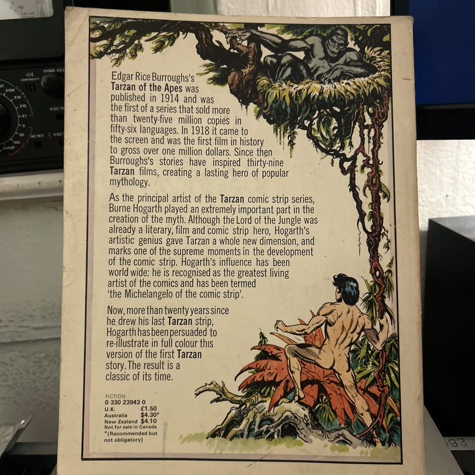 Tarzan of the Apes Burne Hogarth Graphic Comic 1974 First Pan Books Edition