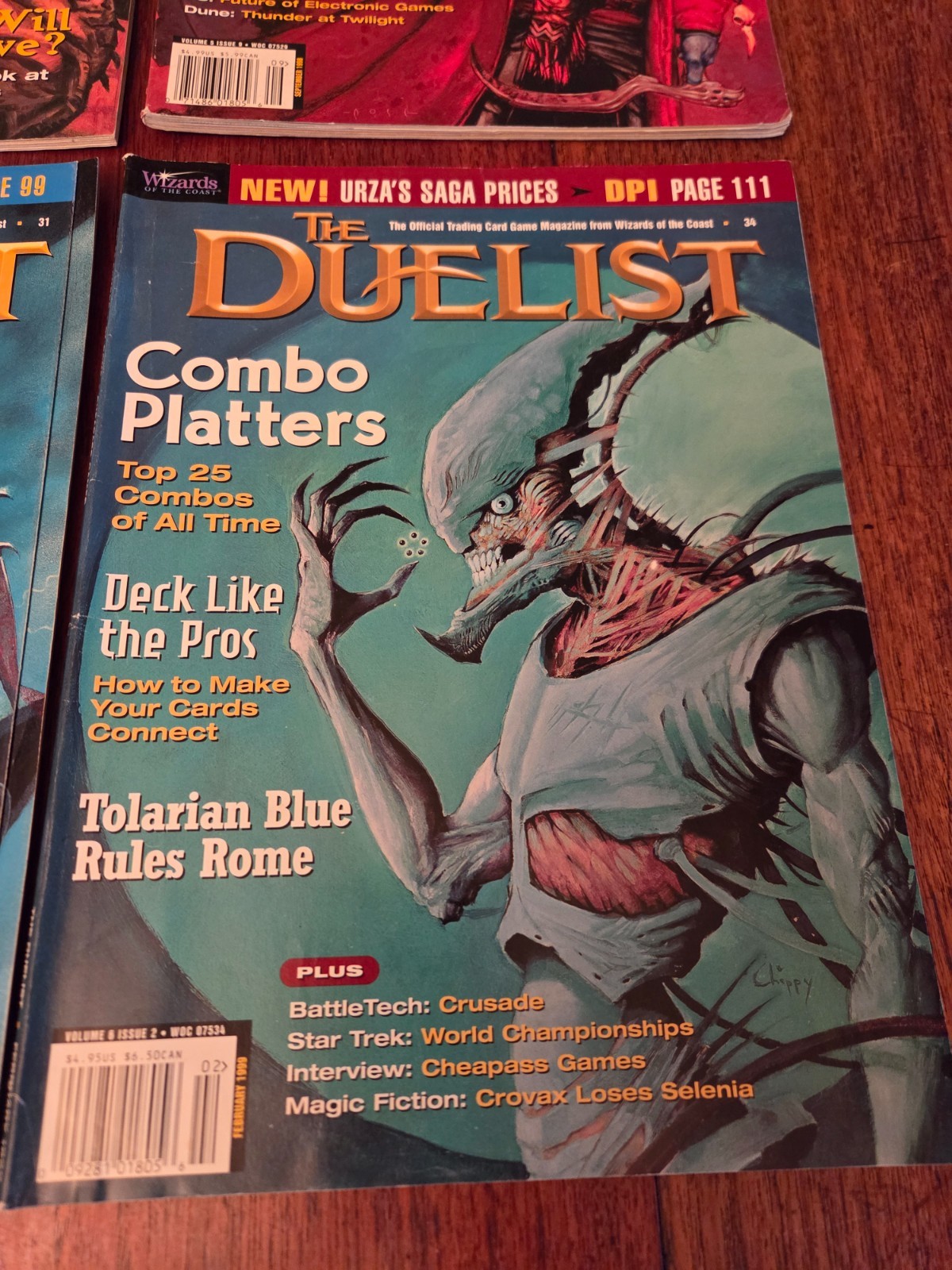 1997/98/99 Wizards Of The Coast Duelist Magazine Lot of 6