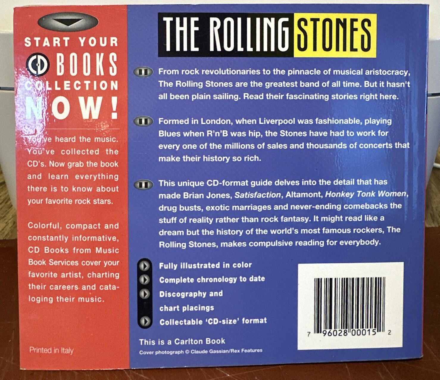 THE ROLLING STONES ILLUSTRATED 120 Pg CD Softcover Book Chris Welch UNREAD