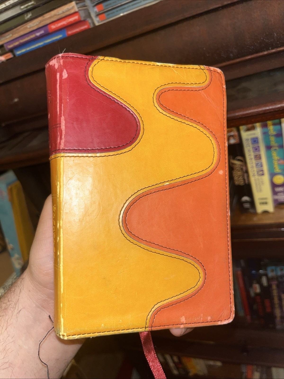 The Backpack Bible: New International Version, Italian Duo Tone-Orange/Gold/…