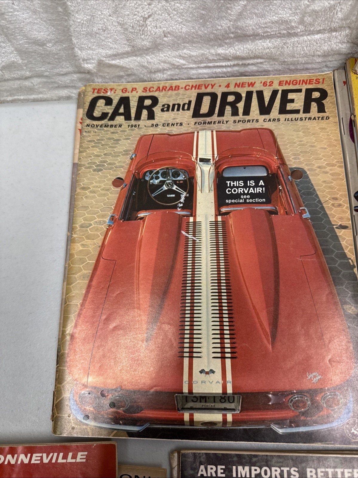 Lot Of 38 VTG Magazines-20 Car Craft 1959-63,5 Cars,3 MotorTrend 1958-64,10 Misc