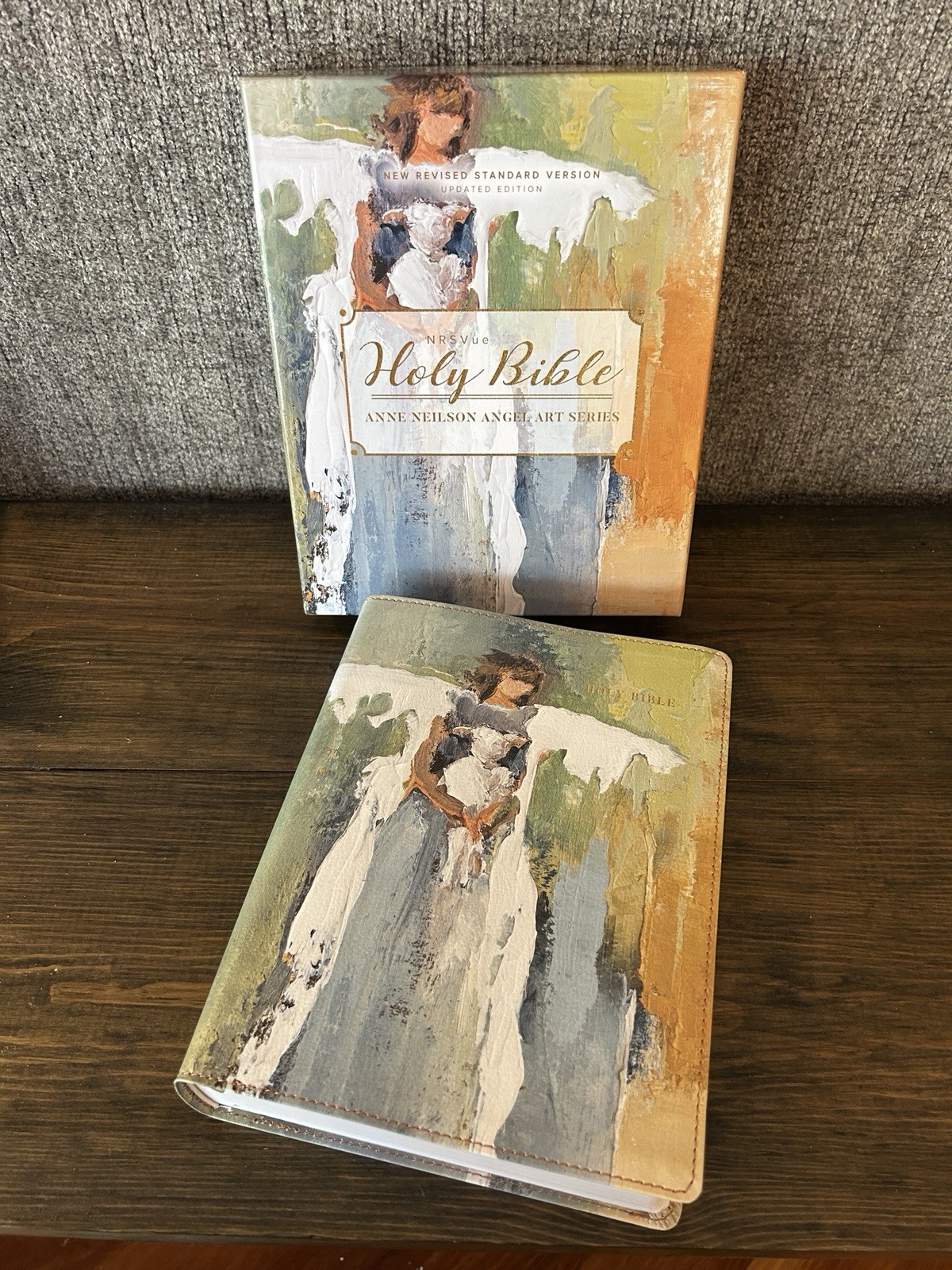 NRSVue, Holy Bible, Anne Neilson Angel Art Series, Leathersoft, Multi-Color