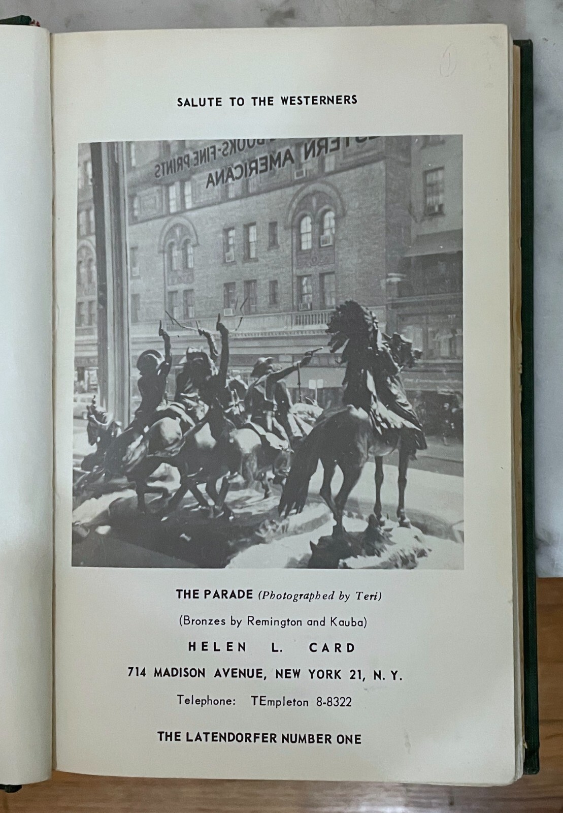 THE LATENDORFER VOLUMES 1-5 – 1958-63 – VINTAGE BOOKLETS RELATED TO WESTERN ART