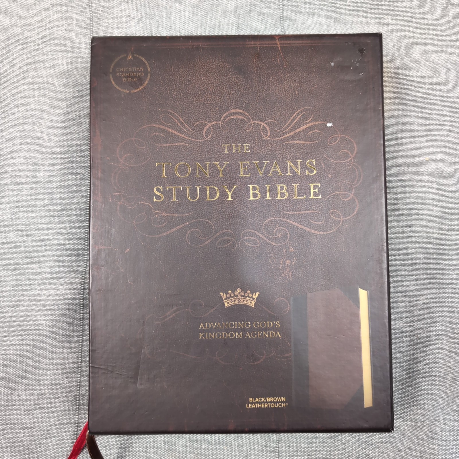 CSB Tony Evans Study Bible Imitation Leather CSB Holman LeatherTouch Brown Black