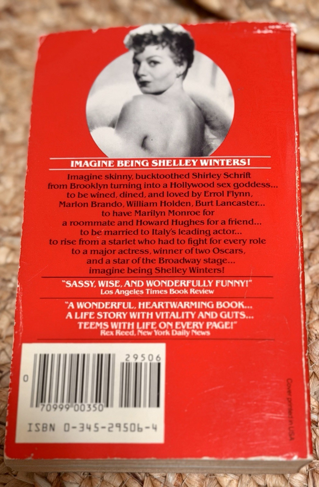 ⭐📖 Shelley Winters “Shelley” Autobiography – 1st Edition Ballantine 1981 📖⭐