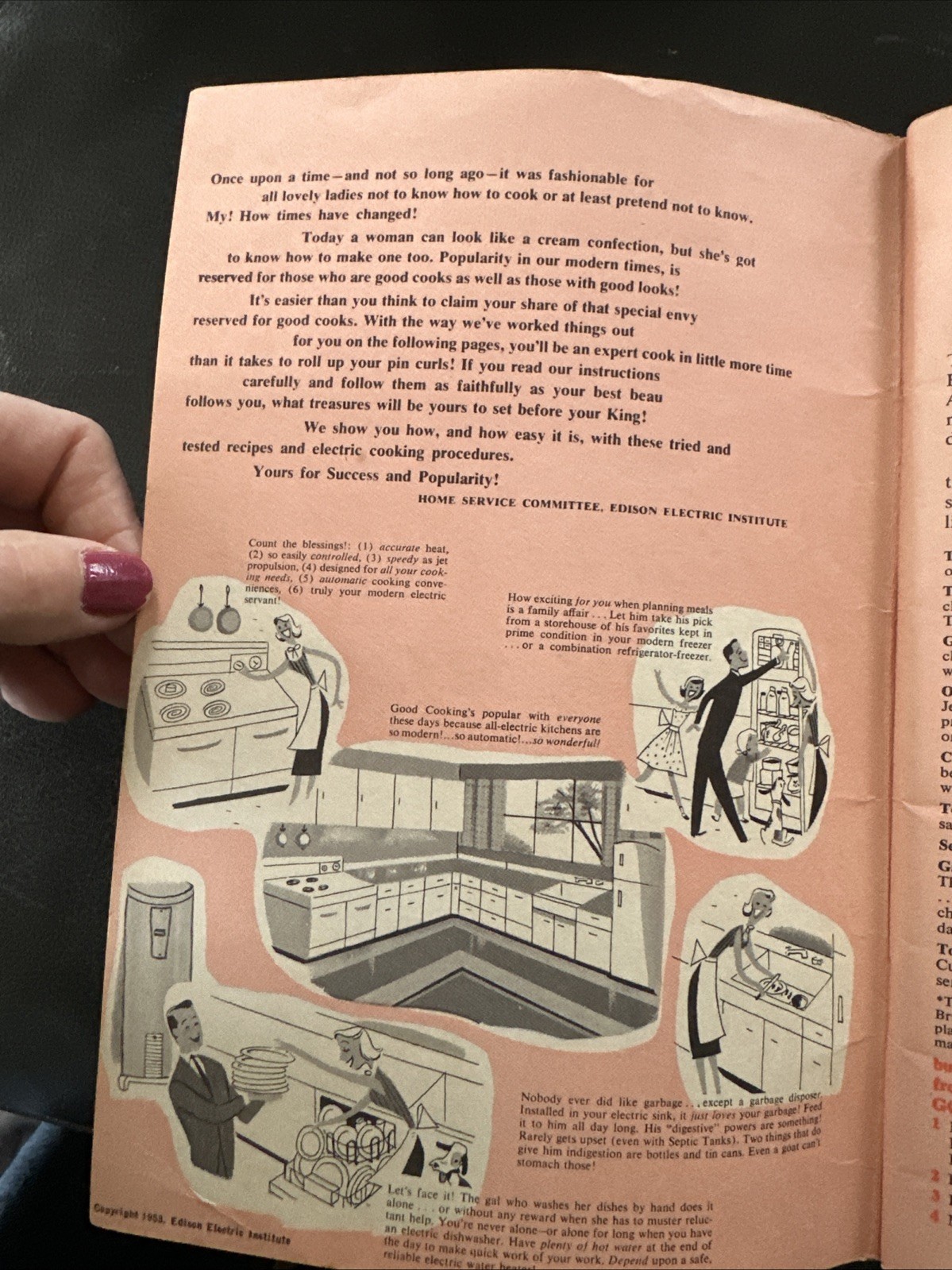 Cook Book Vintage 1953 The New Cooks By Edison Electric Institute 9X6″ 53 pages
