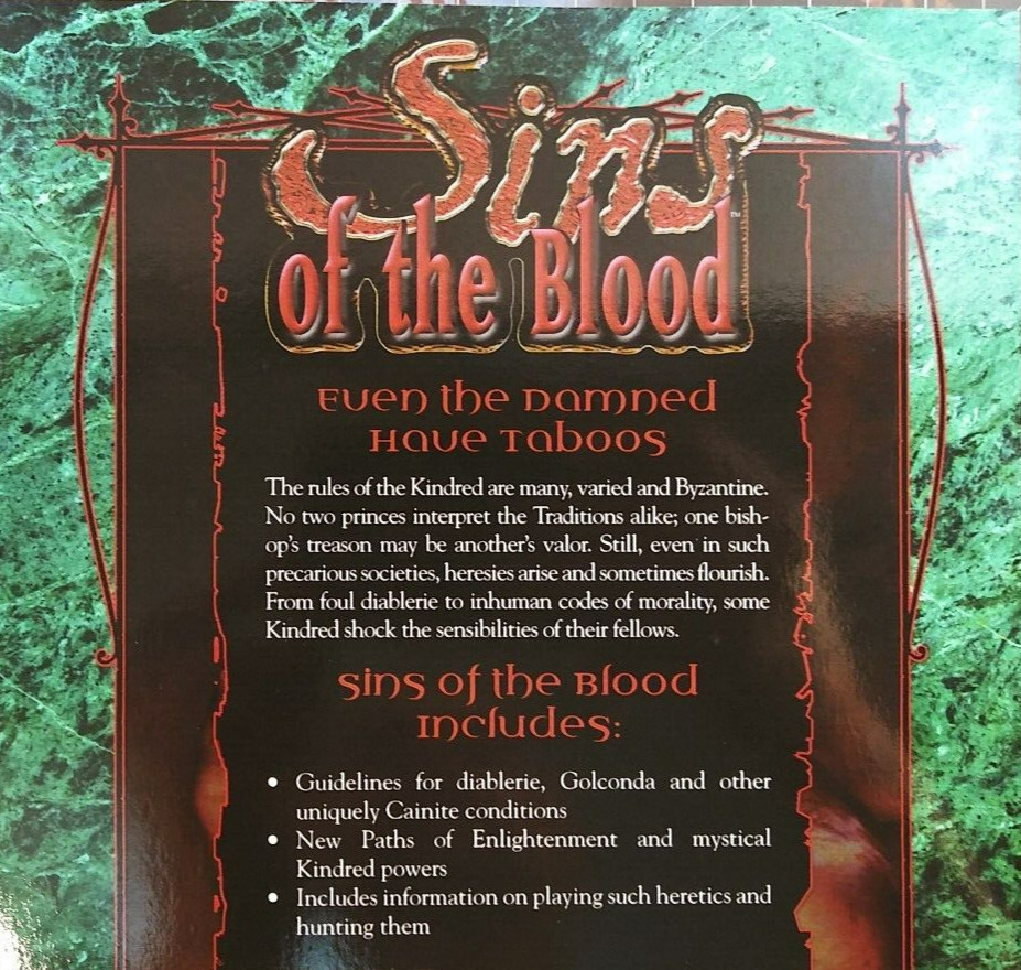 Sins of the Blood – Softcover – White Wolf – Vampire The Masquerade