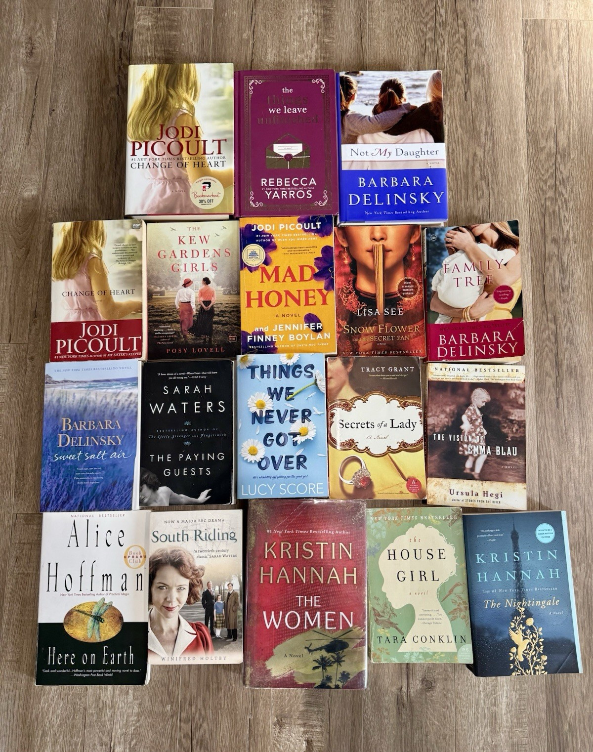 Huge Women’s Fiction Book Lot Bestsellers Kristin Hannah Jodi Picoult (18 books)