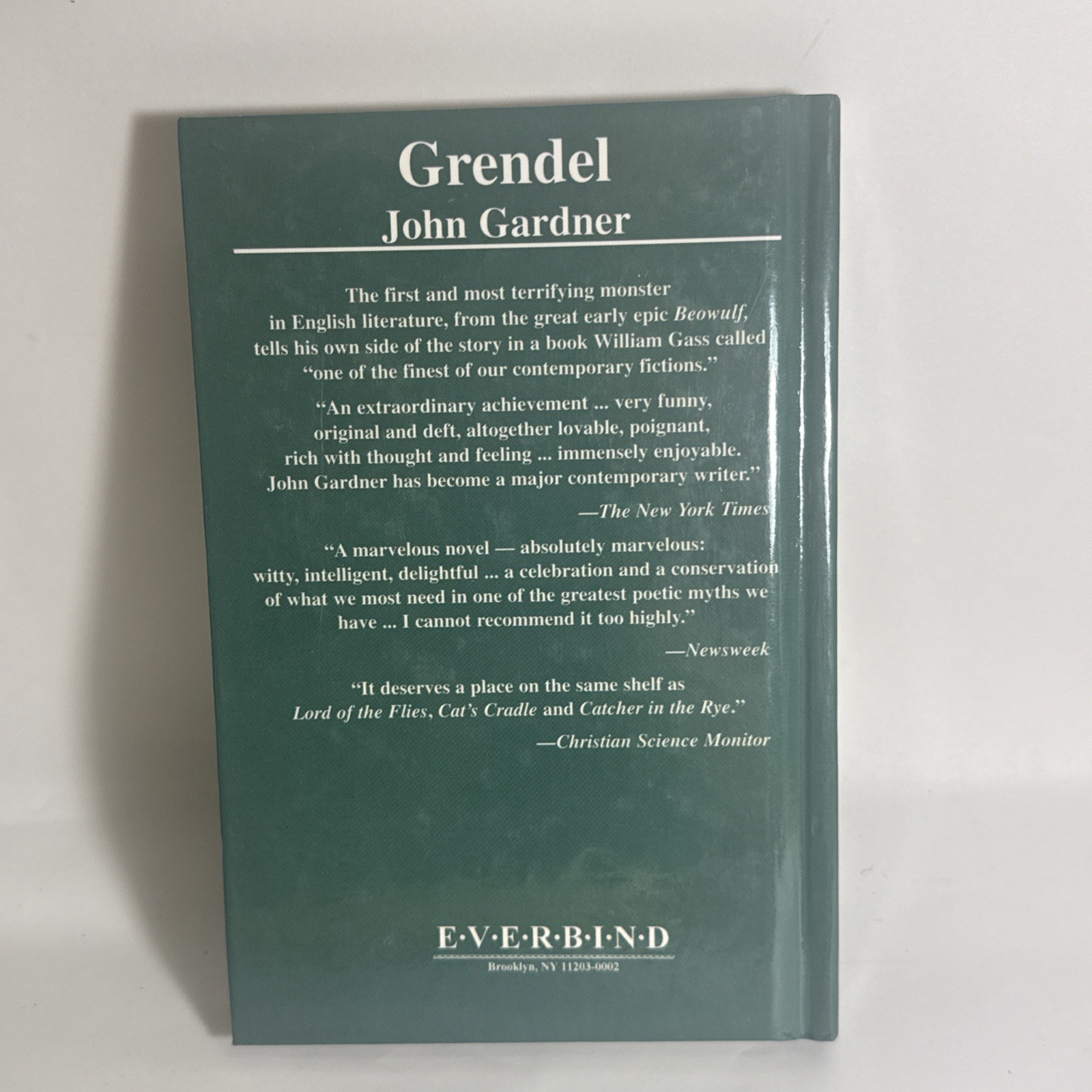 Grendel By John Gardner Hardcover Novel Book Epic Beowulf Monster