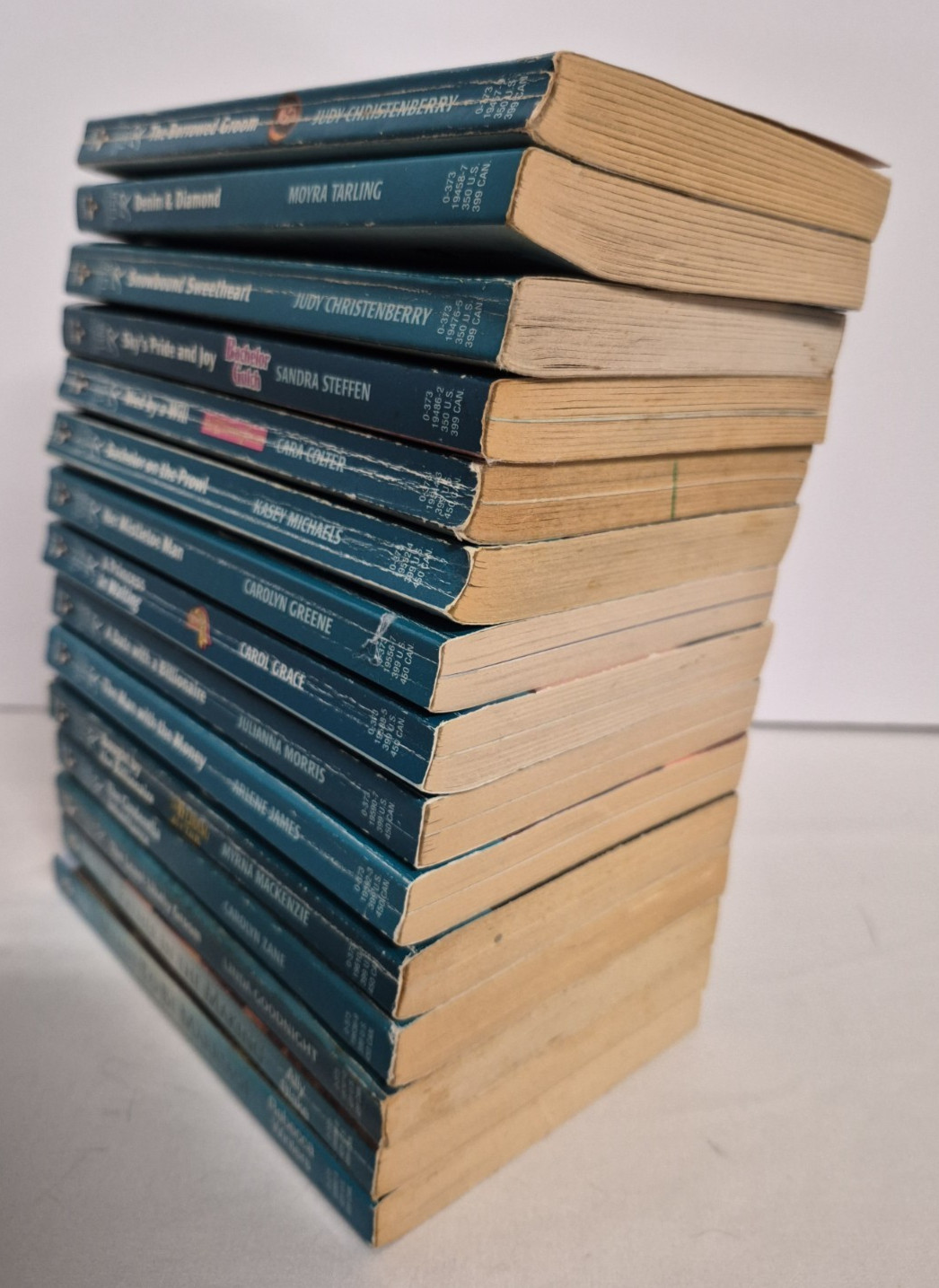 Silhouette & Harlequin Romance Lot of 15 2000-2006 Teal Spines