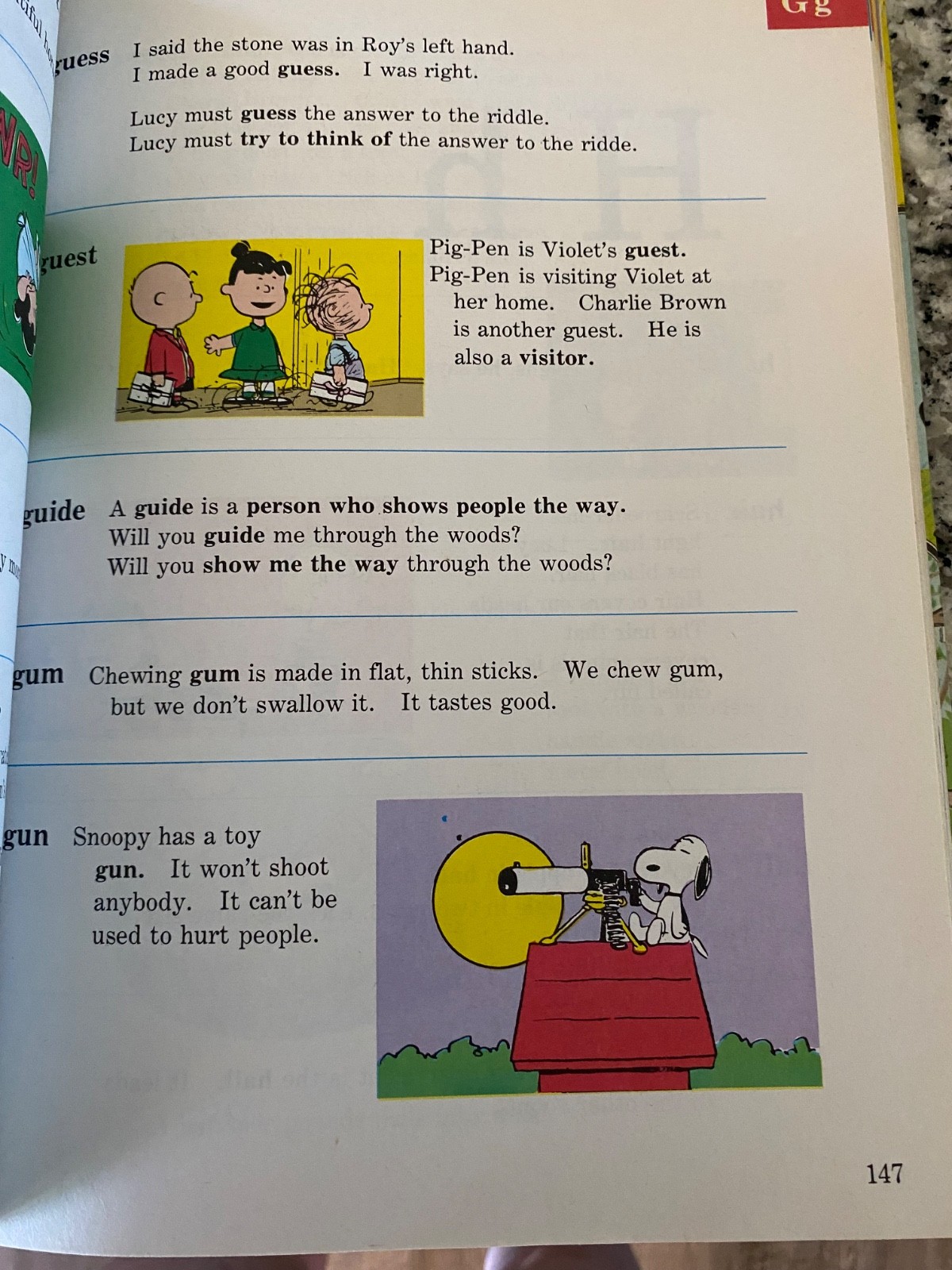 The Charlie Brown Dictionary Hardback Book Charles M Schulz Peanuts VTG 1973