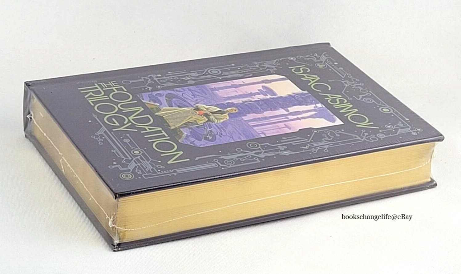 THE FOUNDATION TRILOGY Isaac Asimov Bonded Leather Gilded Ribbon Bookmark SEALED