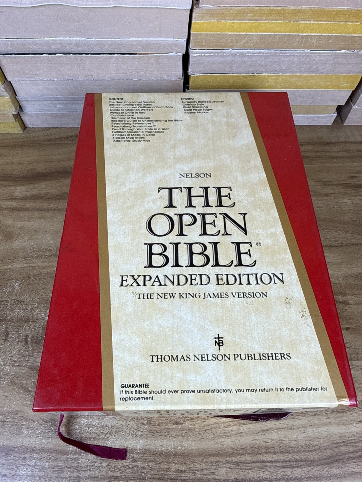 The OPEN BIBLE Expanded Ed NKJV – Brown Leather Nelson 1983 455BG W/ BOX