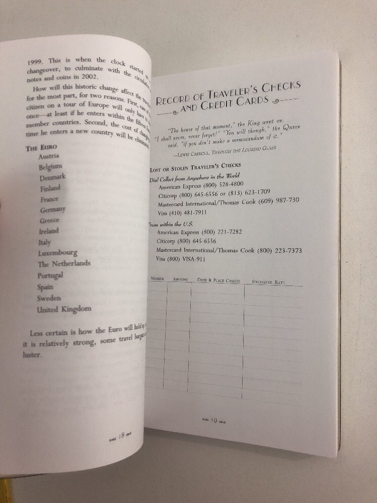 European Travel Journal by Ten Speed Press Staff (2000, Diary, Journal)