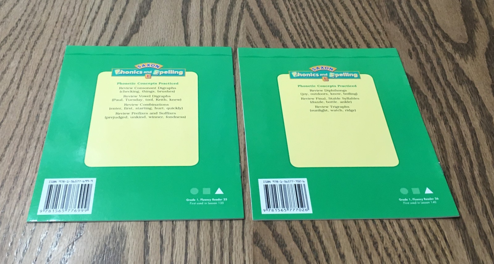SAXON PHONICS & SPELLING STUDENT READERS / 26 BOOKS / GRADE 1 / LEVEL C