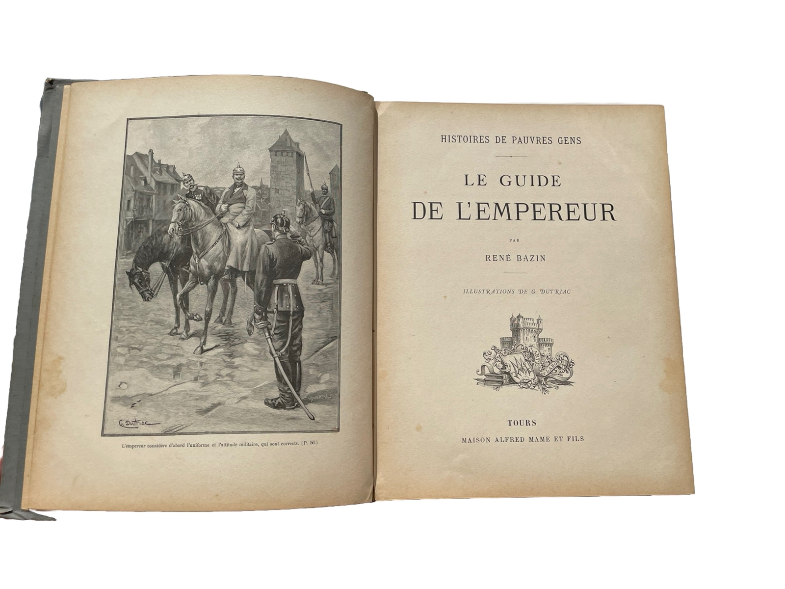 The Guide Of L’em Pereur Book History Of Edible Low Gens. René Bazin. 158 Pages