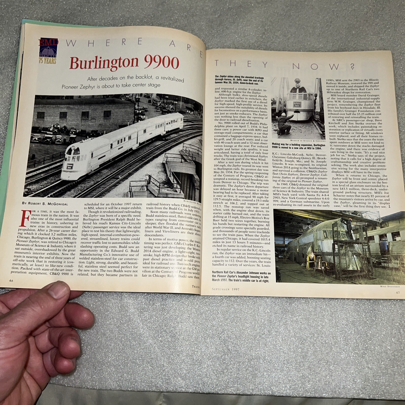 TRAINS Magazine, September 1997 EMD Locomotives 75 Years Collectors Edition T69