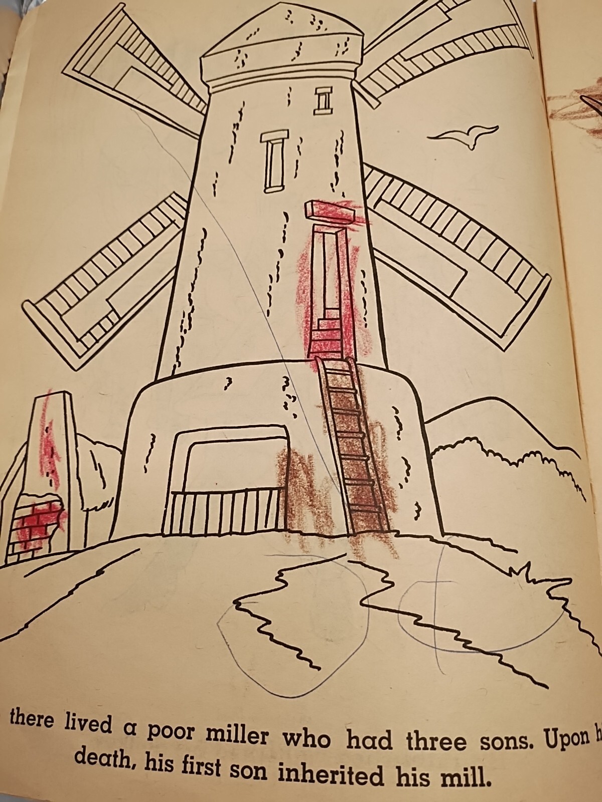 *16 Pages Used*1970s Puss In Boots Giant Coloring Book