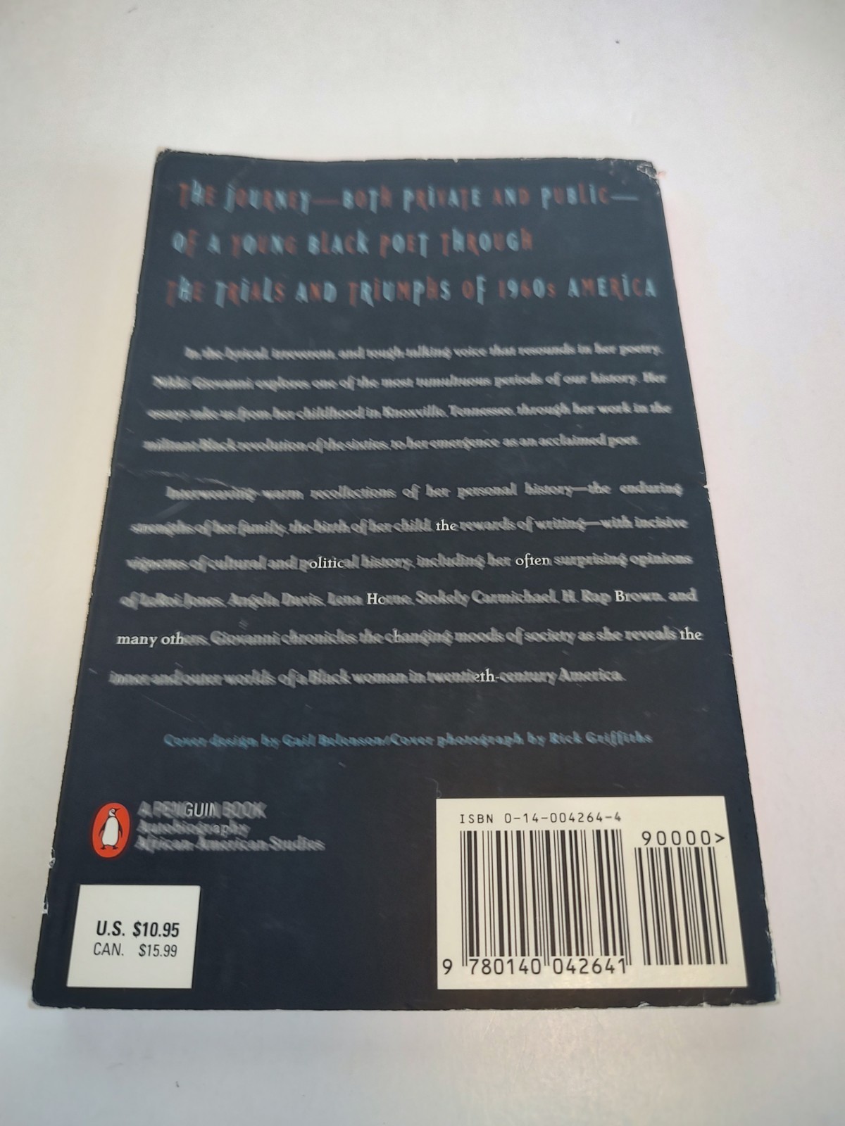 Gemini by Nikki Giovanni Paperback Autobiography 1960s America Life as a Poet